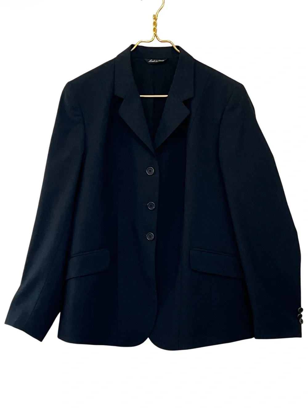 The Tailored Sportsman Navy Windowpane Wool Riding Blazer Equestrian Jacket 10R